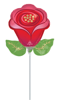 Globo Metalico Mini Shape Sending Flower Rose