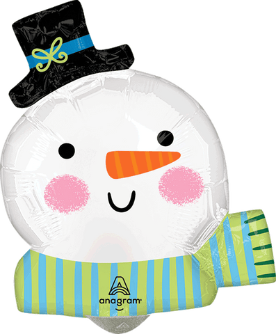 Globo Metálico Mini Shape Ho Ho Ho Snowman