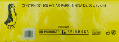 Papel China 50x75 Pingüino Pliego C/100 Mango