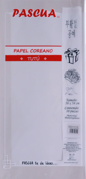 Papel Coreano Tutu C/10 Rosa Bebe – Tuksonora