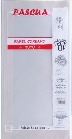 Papel Coreano Tutu C/10 Transparente