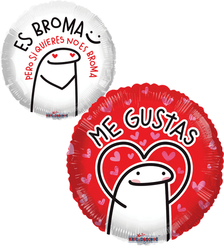 Globo Metálico 18C Me Gustas Flork