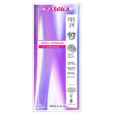 Papel Coreano Tornasol C/10 Rosa