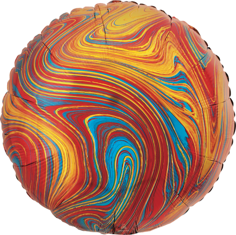 Globo Metálico 18C Círculo Marblez Colorful