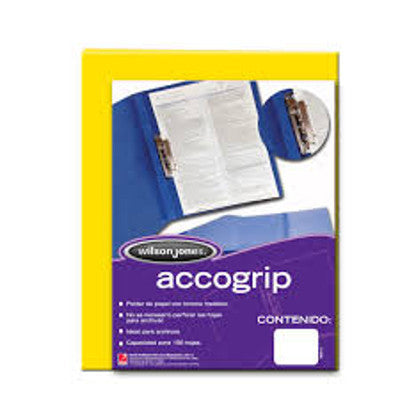 Folder Palanca Accogrip Carta C/4 Amarillo