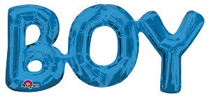 Globo Metálico Frase Boy Azul