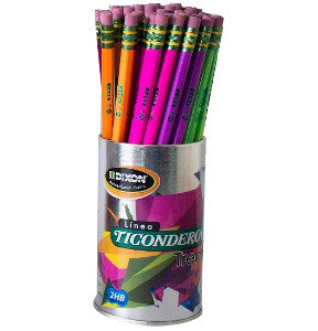 Lápiz Dixon Ticonderoga Neón Bote C/50