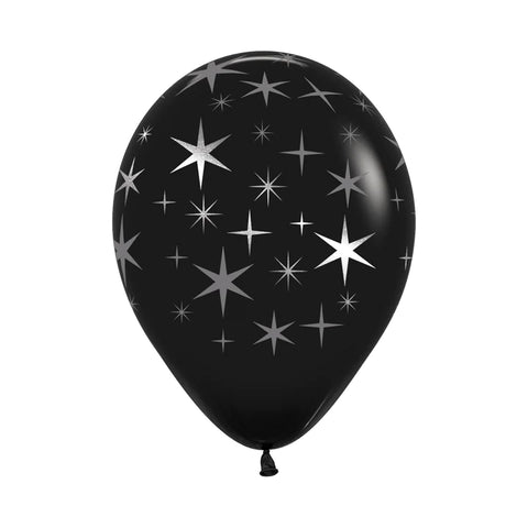 Globo Sempertex Fashion No. 12 Estrellas Negro C/50