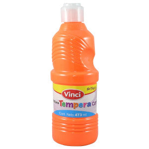 Pintura Tempera Vinci 473 Ml Naranja Fluorescente