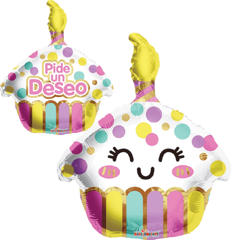 Globo Metálico 18C Cupcake Vela Kawai